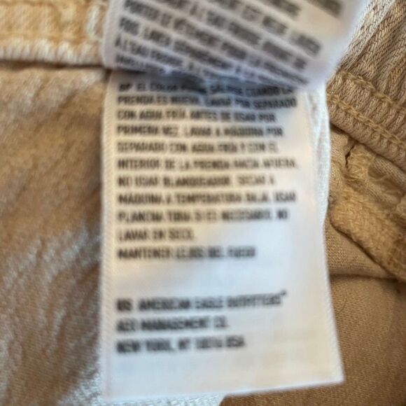 American Eagle AE Stretch Tomgirl Utility Jogger Pant Cream Cotton Knit 4 - Picture 8 of 12